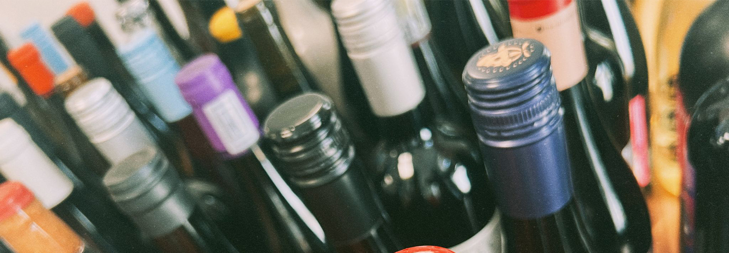 drop by local header image, wine bottles
